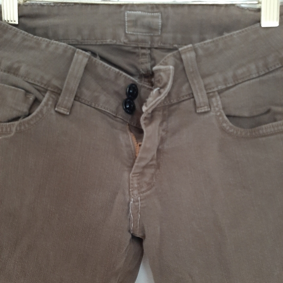 Olive Green Hudson Combat Stretchy Jeans. - Picture 3 of 12
